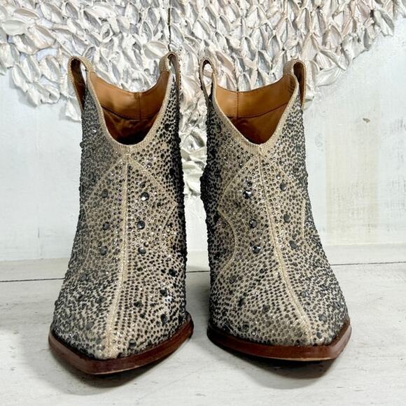 Jessica Simpson Zadie 2 Pull On Pointed Toe Cowboy Western Boots beige 42 / 10M - Picture 4 of 11